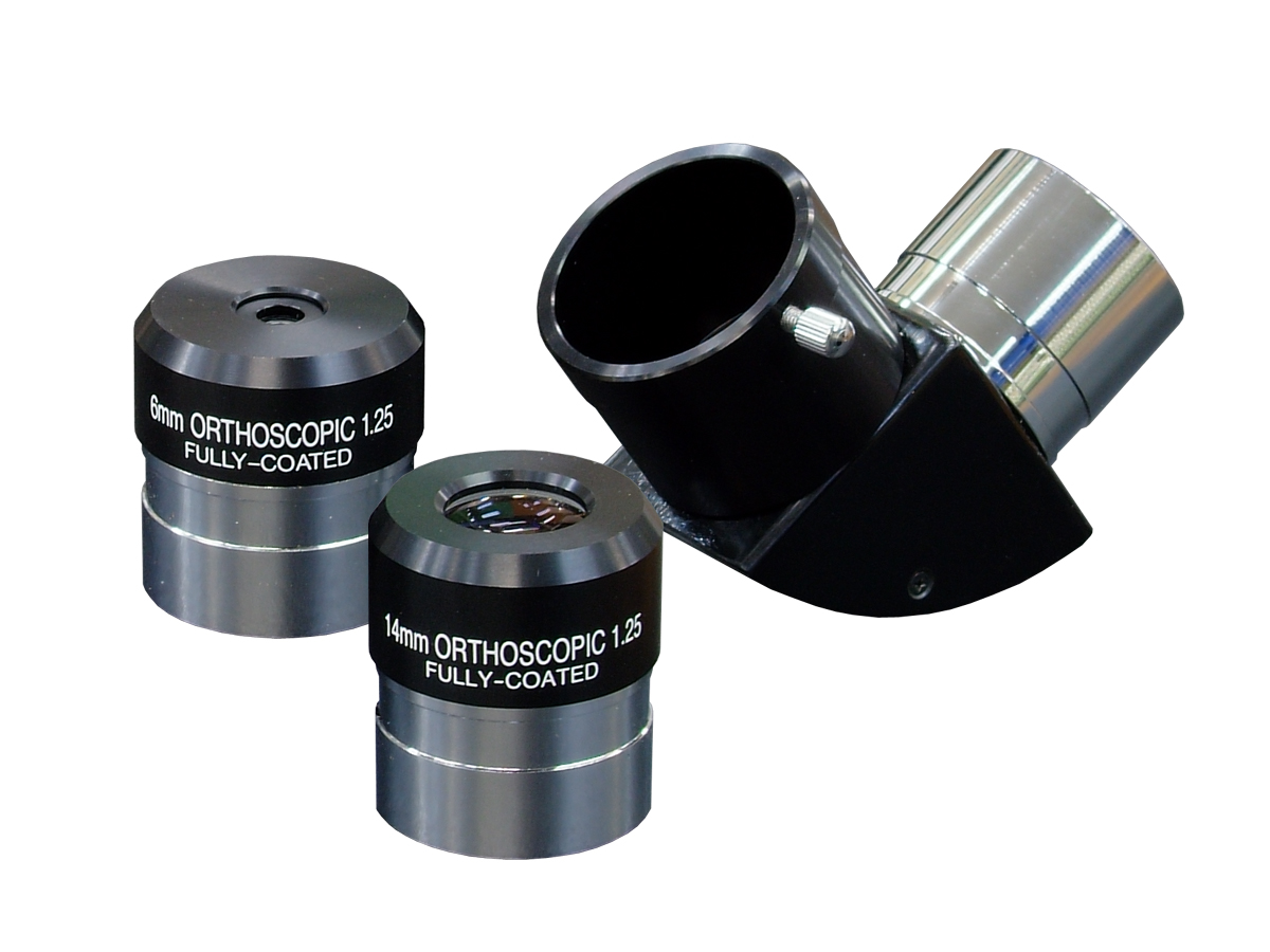 STARBASE80付属のOr14mm・Or6mmアイピースと天頂ミラー