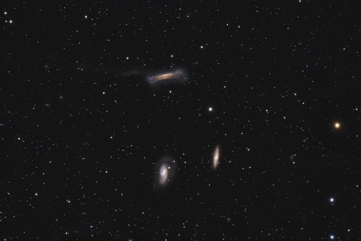 NAKOH 92GXで撮影したLeo Triplet(しし座の三つ子銀河)