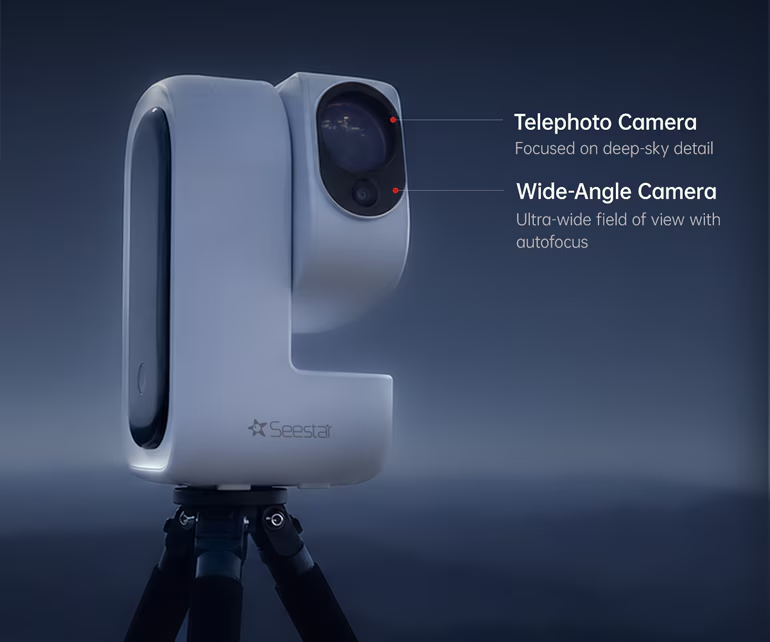 Seestar S50 Proの望遠カメラと広角カメラ