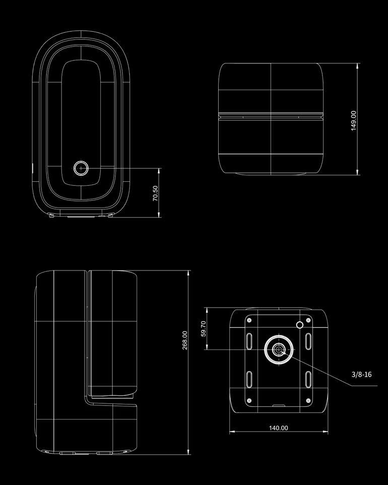 Seestar S50 Proの寸法図
